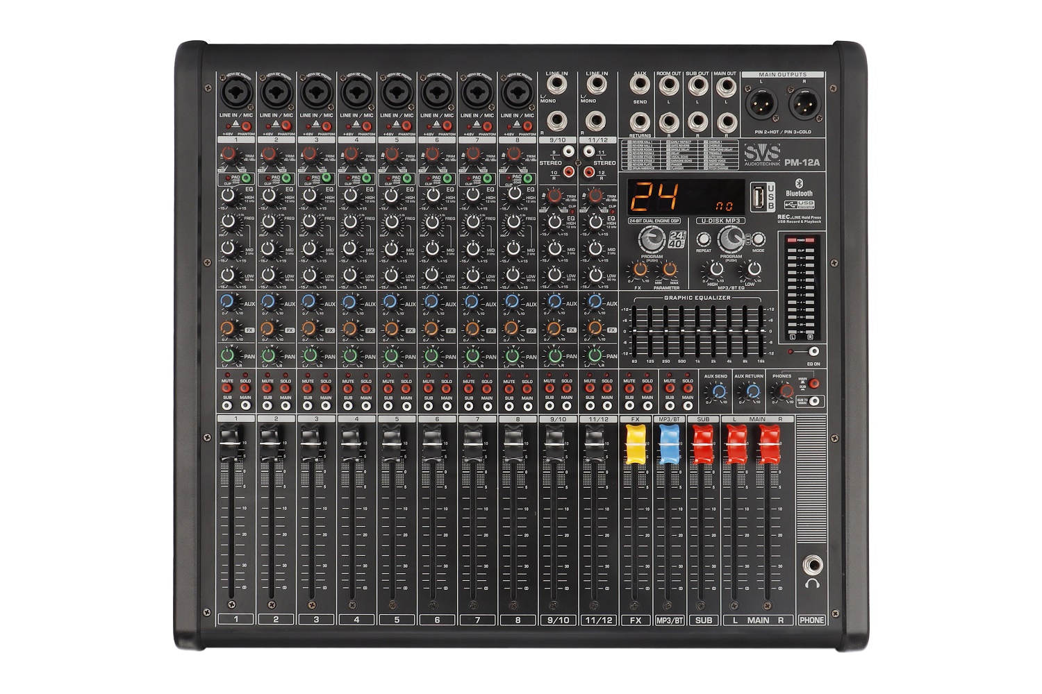 SVS Audiotechnik mixers PM-12A Активный аналоговый микшерный пульт, 12-канальный в Нижнем Тагиле